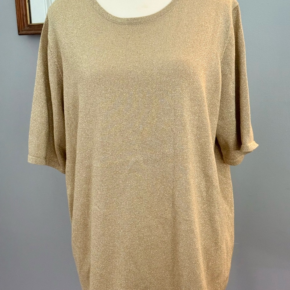Westbound Gold Short Sleeve Top